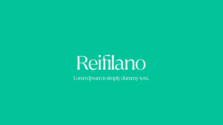 Reifilano Font Family