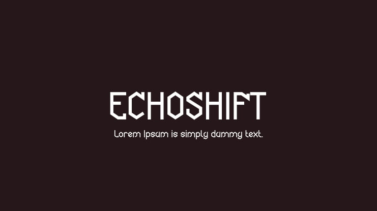 ECHOSHIFT Font