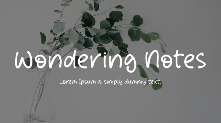 Wondering Notes Font