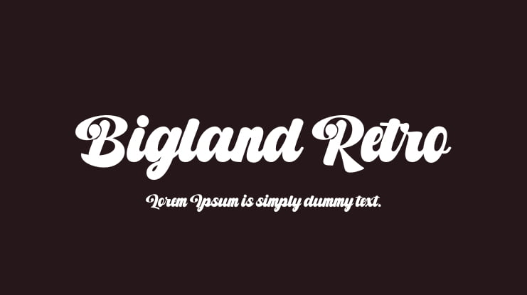 Bigland Retro Font