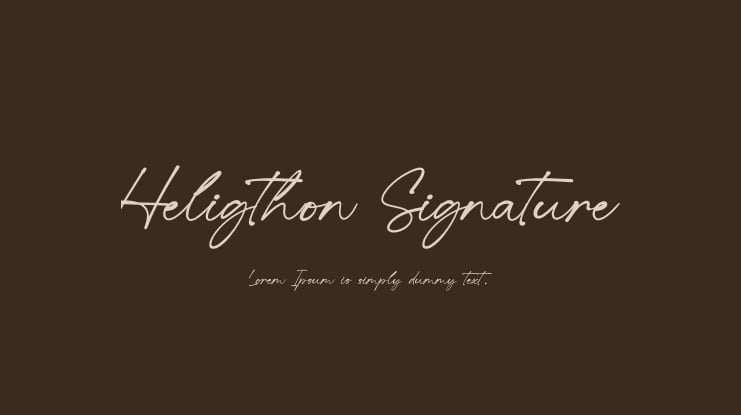 Heligthon Signature Font