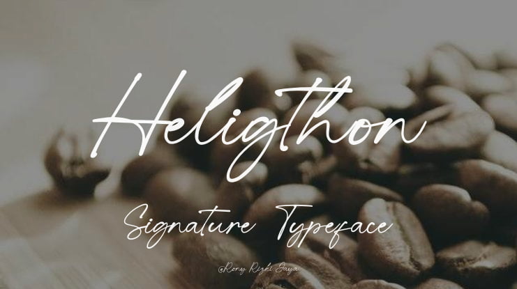 Heligthon Signature Font