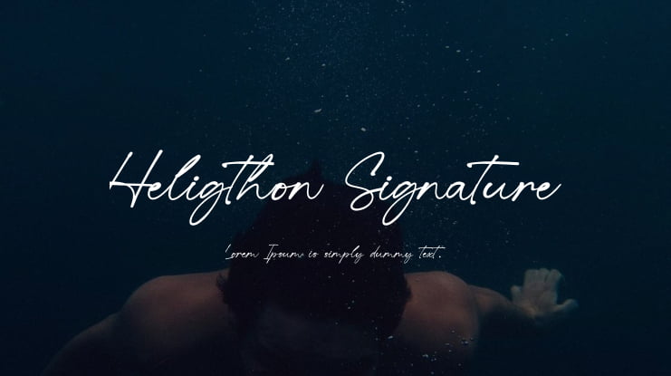 Heligthon Signature Font