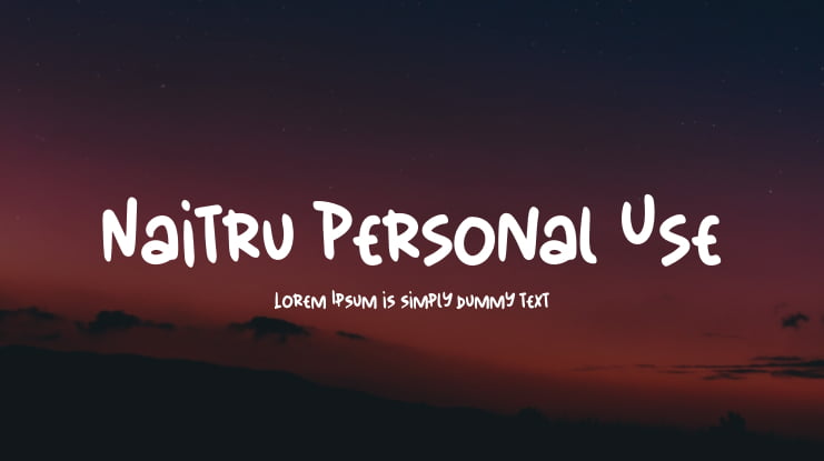 Naitru Personal Use Font