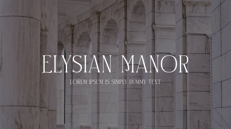 Elysian Manor Font