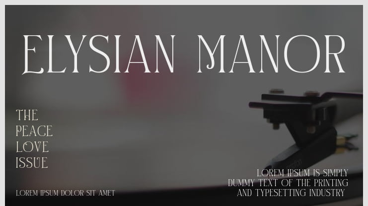 Elysian Manor Font