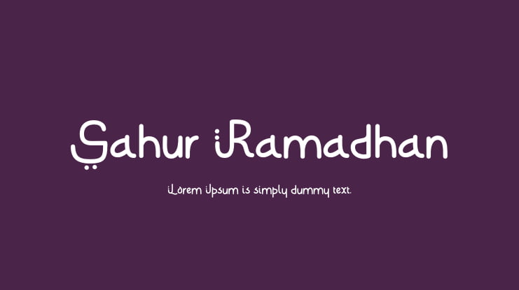 Sahur Ramadhan Font