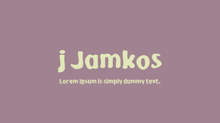 j Jamkos Font