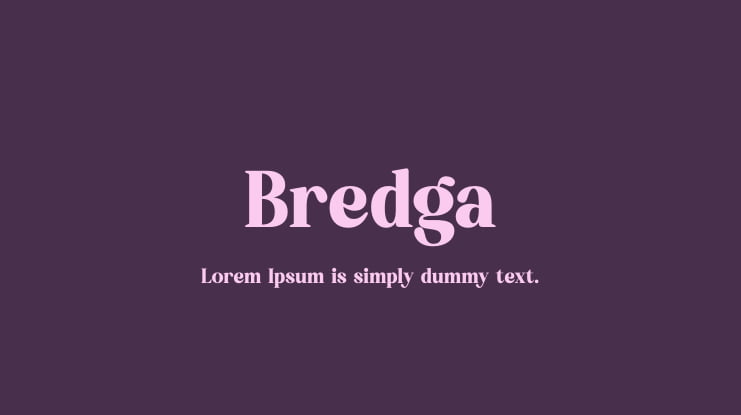 Bredga Font