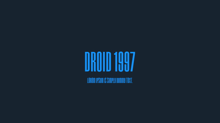 Droid 1997 Font