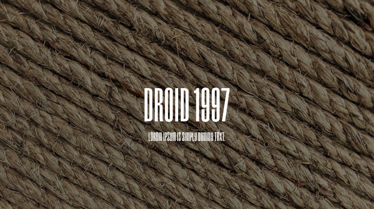 Droid 1997 Font