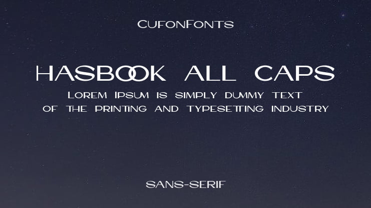 HASBOOK ALL CAPS Font