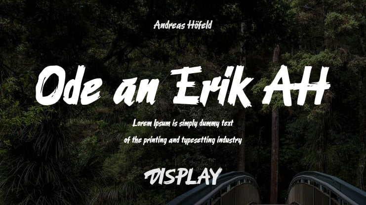 Ode an Erik AH Font