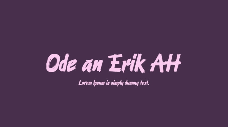 Ode an Erik AH Font