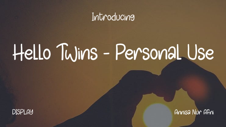 Hello Twins - Personal Use Font