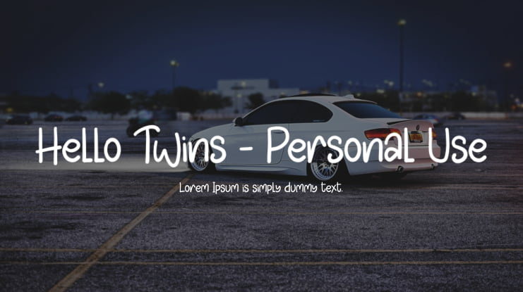 Hello Twins - Personal Use Font