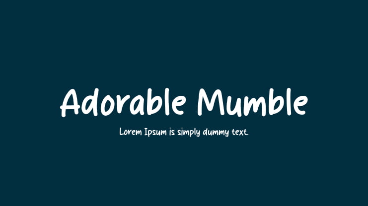 Adorable Mumble Font