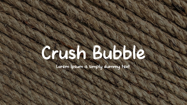 Crush Bubble Font