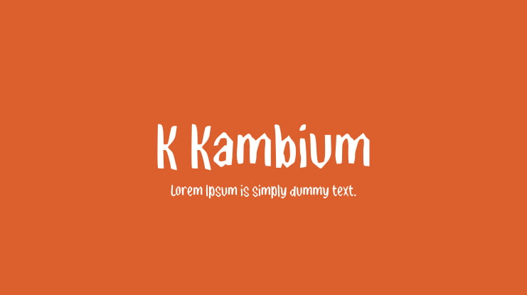 K Kambium Font