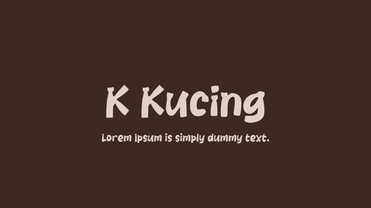 K Kucing Font