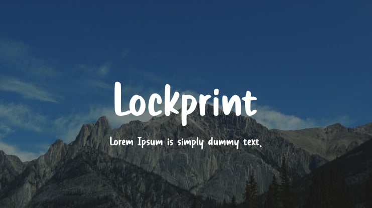 Lockprint Font