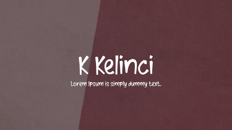 K Kelinci Font