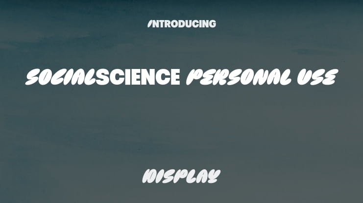 Social Science PERSONAL USE Font