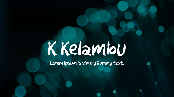 K Kelambu Font