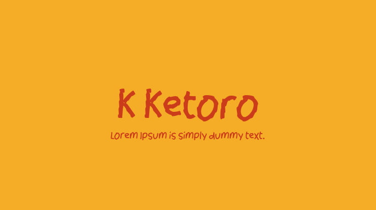 K Ketoro Font