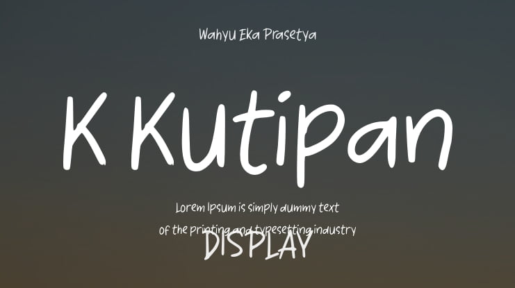 K Kutipan Font