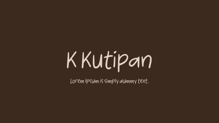 K Kutipan Font