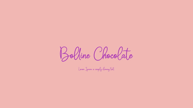 Bolline Chocolate Font