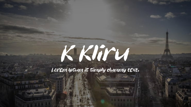 K Kliru Font