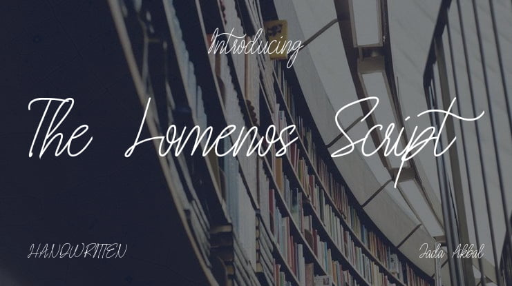 The Lomenos Script Font