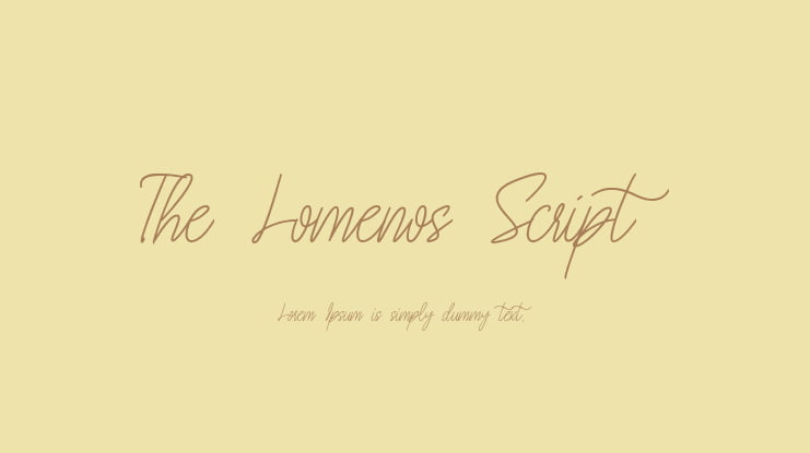 The Lomenos Script Font