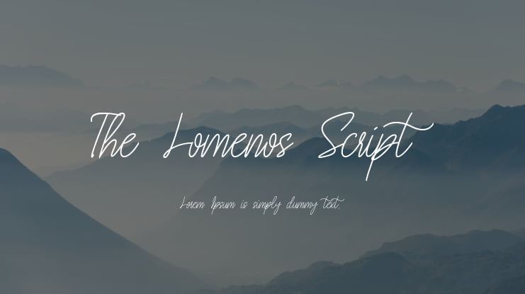 The Lomenos Script Font