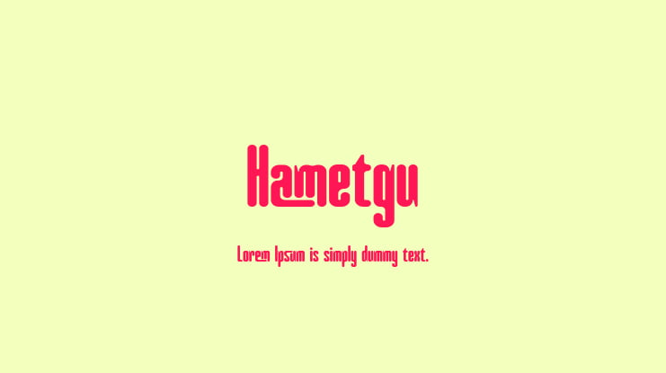 Hametgu Font