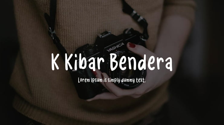 K Kibar Bendera Font