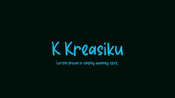 K Kreasiku Font