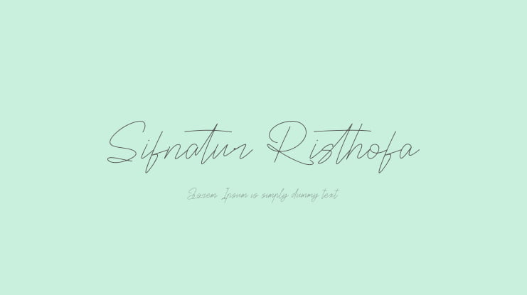 Sifnatur Risthofa Font