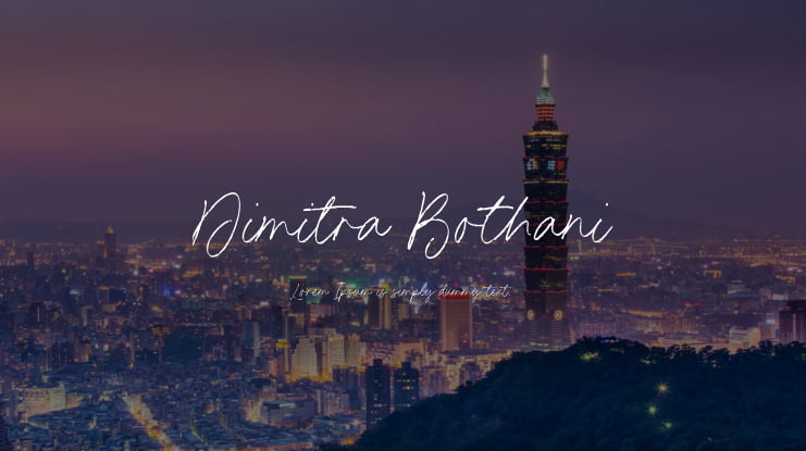 Dimitra Bothani Font