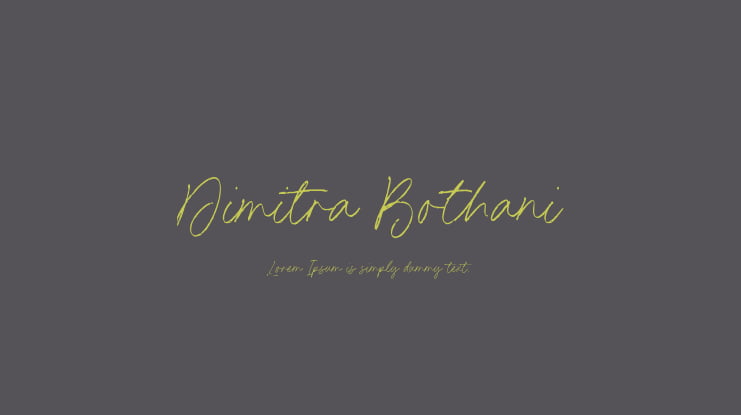 Dimitra Bothani Font