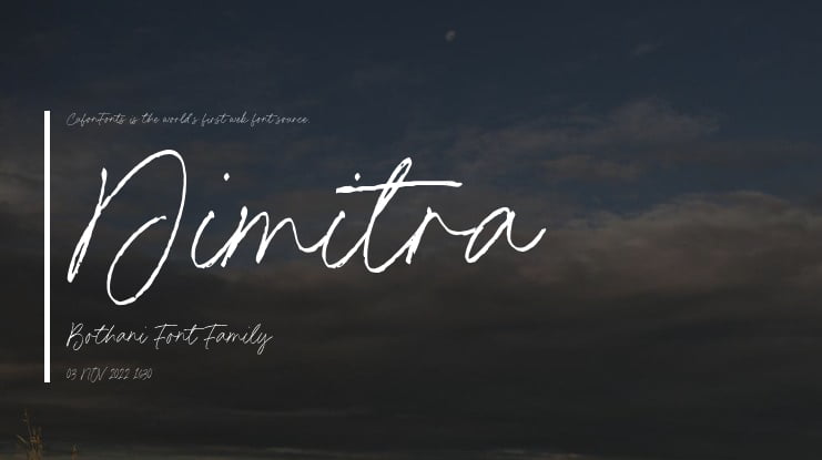 Dimitra Bothani Font