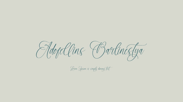 Adofellins Barlinestya Font