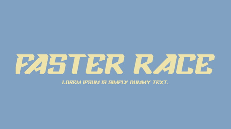 Faster Race Font