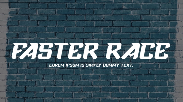 Faster Race Font