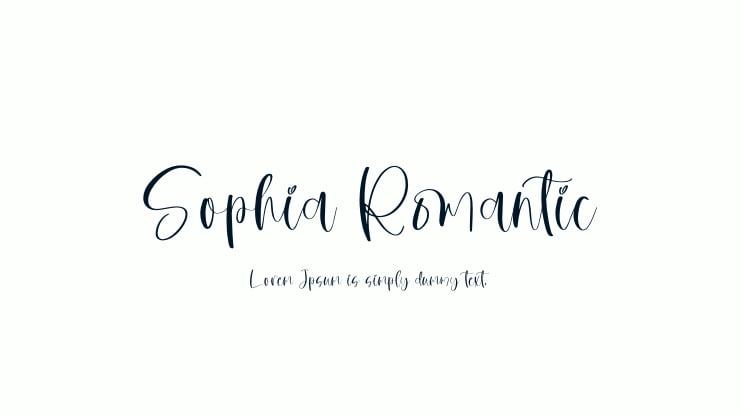 Sophia Romantic Font