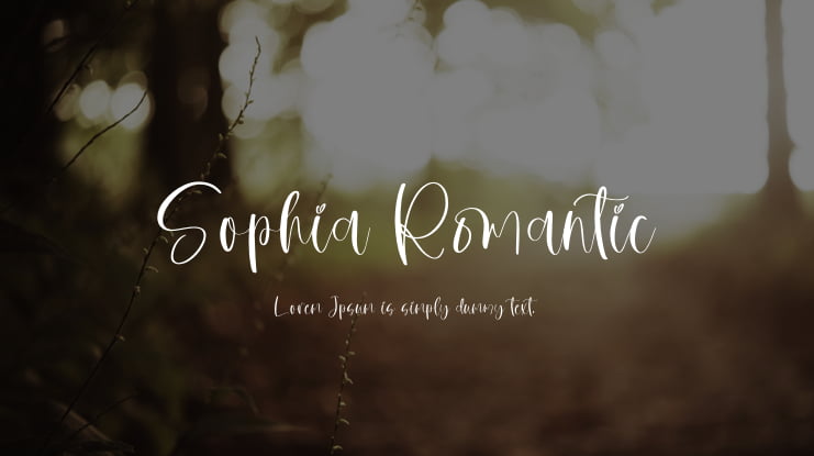 Sophia Romantic Font