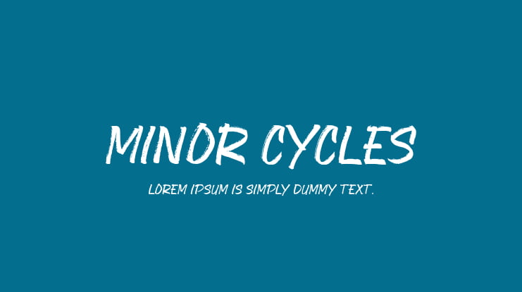 Minor Cycles Font