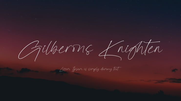 Gilberons Knighten Font